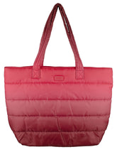 UGG Women's Krystal Puffer Tote Shoulder Bag Red Ombre One Size